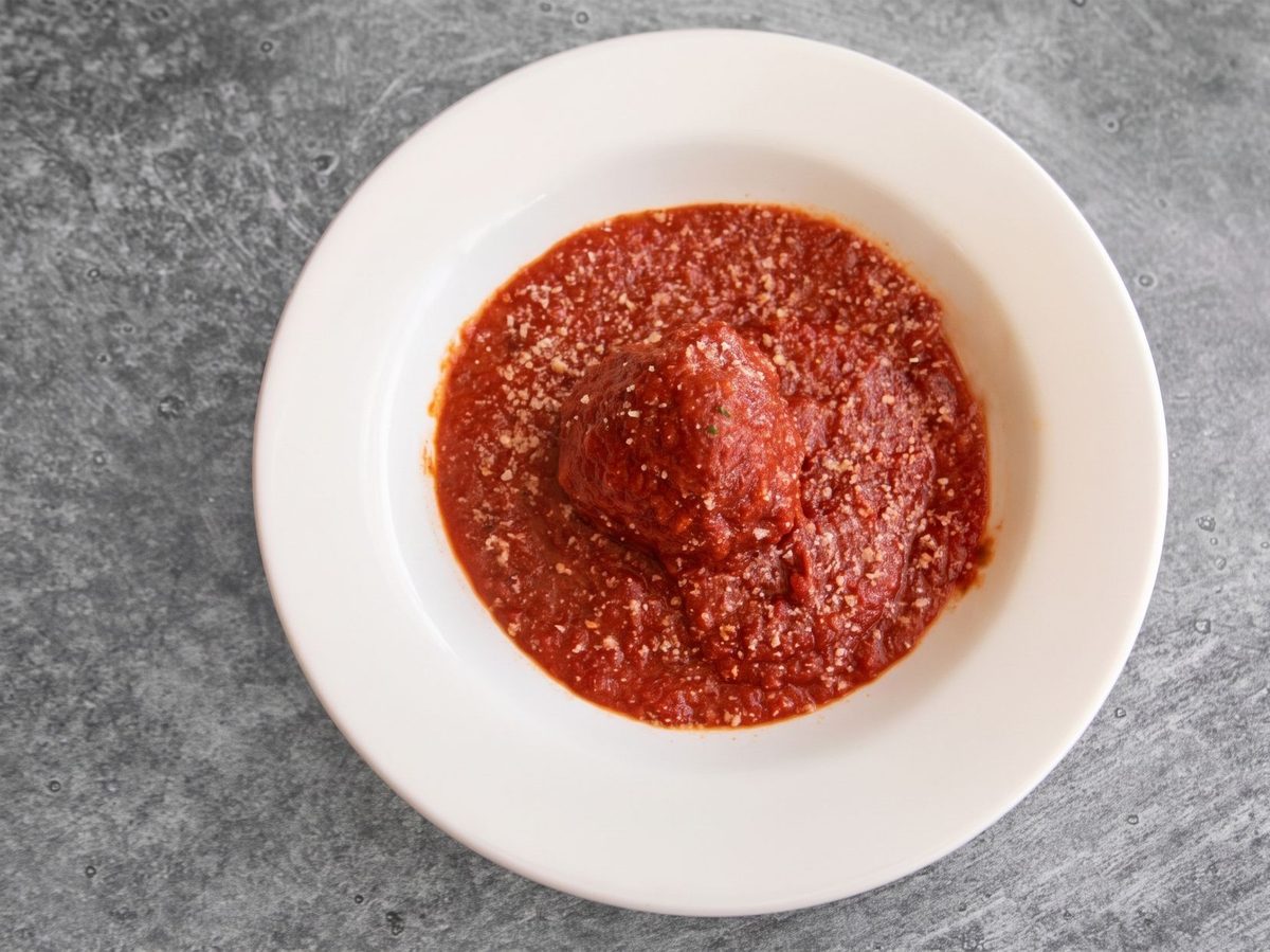 Meatball with Mozzarella Cheese and Marinara Sauce
